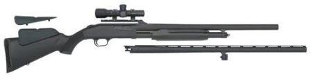 Mossberg 500 Field/Deer Pump 12 Ga, 24"/28" Barrel, 2.5x20mm Dead Ringer, Black, Blued, 5rd