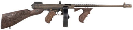 Thompson 1927A-1 Bonnie & Clyde .45 ACP 50rd,18" Finned Barrel, Aluminum Receiver Fixed Stock