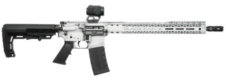Black Rain Ordnance Spec 15 Red Dot Optic Package, 16" Barrel, Battleworn White, 30rd