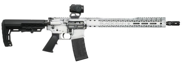 Black Rain Ordnance Spec 15 Red Dot Optic Package, 16" Barrel, Battleworn White, 30rd