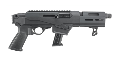 Ruger PC Charger TD 9mm 6.50" Threaded Barrel, Black Finish, Polymer Chassis, Takedown Stock, Brace Ready 1913 Adapter, Optics Ready, 17 Rd