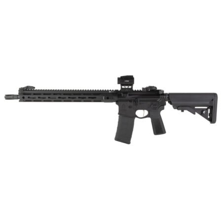 Springfield Saint Victor Optic Package Viridian Green Dot B5 5.56mm, 16" Barrel, Viridian Green Dot, Low-Profile Manual Flip-Up Sights, Black, 4x30rd Mags